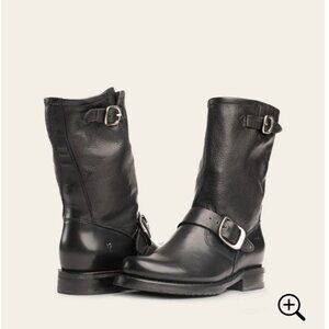 Frye Veronica Black Short Leather Boots